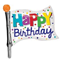 Flag 20cm Happy Birthday Mini Balloon