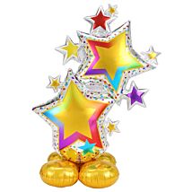 AirLoonz Rainbow Star Cluster 149cm Giant Floor-Standing Balloon