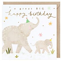 Party Elephants Birthday Card
