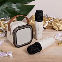Beige Karaoke Machine