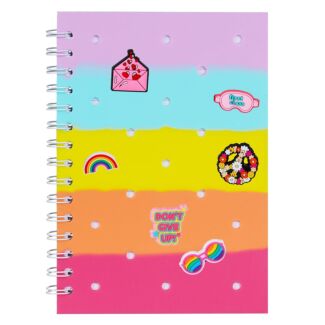 Paper Jam Jammies Rainbow Silicone Charm A5 Notebook