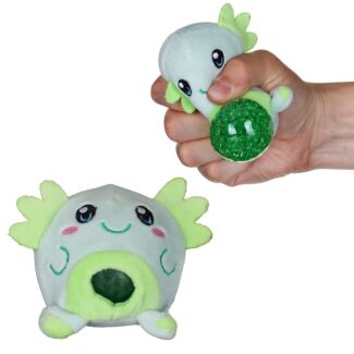 Plush Ball Jelly Squeezey Axolotl Green