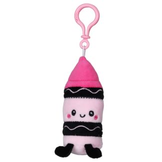 Softlings Schoolies Pink Crayon Plush Key Clip