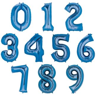 Supershape Number Blue 86cm Party Balloon – Select Design