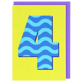 Count Me In 4th Birthday Card