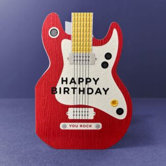 Taking Shape Electric Guitar Birthday Card