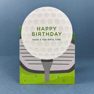 Taking Shape Golf Birthday Card