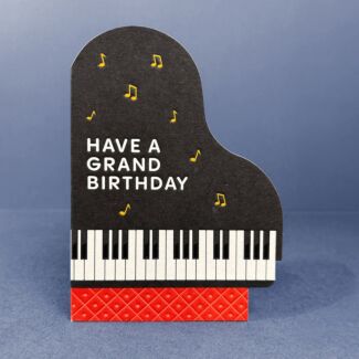 Taking Shape Piano Birthday Card