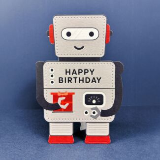 Taking Shape Robot Birthday Card