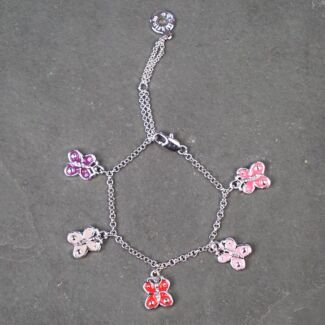 Girls Butterfly Charm Bracelet