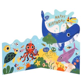 Whale Fold-Out Birthday Card