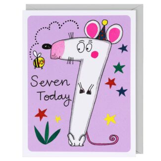 Hey! Mouse 7th Birthday Card