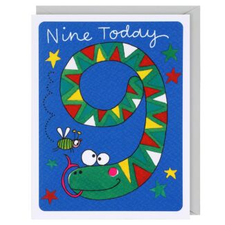 Hey! Snake 9th Birthday Card