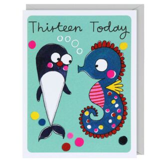Hey! Whale 13th Birthday Card