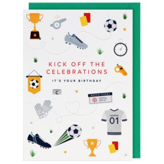 I’mPressed ‘Kick Off’ Football Birthday Card