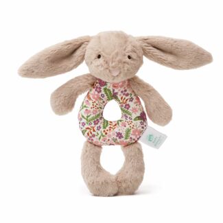 Blossom Beige Bunny ‘Petal’ Ring Rattle