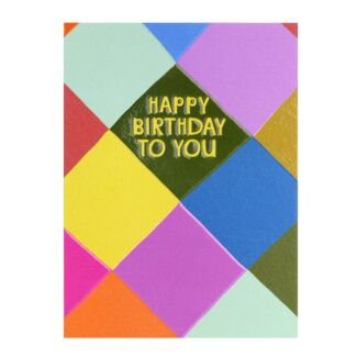 Colour Diamonds Small Birthday Card