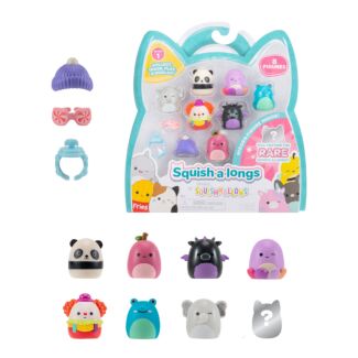 Squish-A-Longs Pack of 8 1” Mini Squish & Ring - Series 1 A
