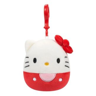 Hello Kitty 3.5” Kitty With Red Overalls Clip-On Plush