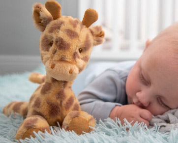 Baby-safe gentle plush toys for newborns and toddlers