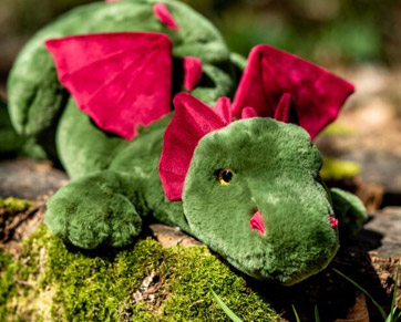 Magical mythical creature plush toys like unicorns and dragons